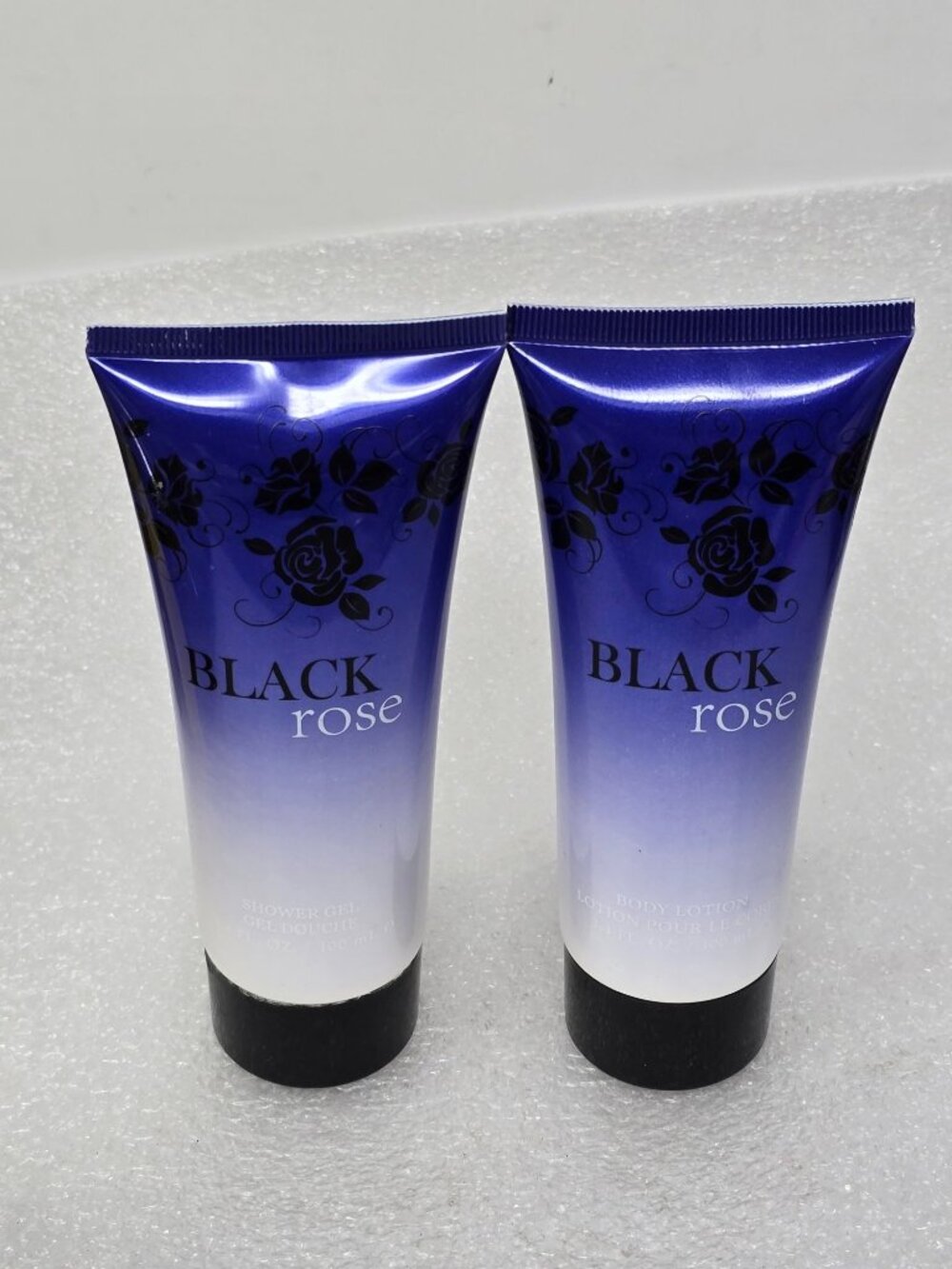 Black Rose Shower Gel & Body Lotion Set 3.4 Fl. Oz Each Floral Scent